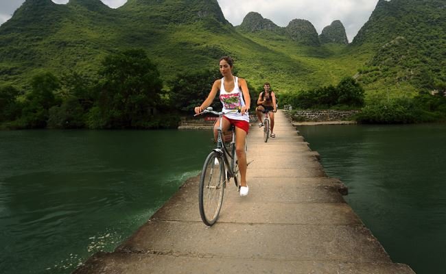 Cycling around Yangshuo