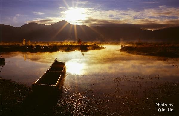 Lugu Lake at Sunset