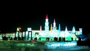 Map of Harbin's Ice Wonderland Tour 
