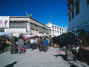 Map of Tibet - Two Cities tour