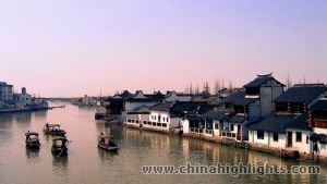 Map of Shanghai and Zhouzhuang Water Village Tour