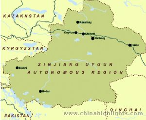 Kashgar Location in Xinjiang