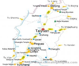 Taiyuan Attraction Map