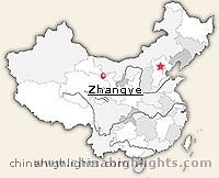 Zhangye Location in China