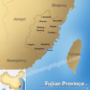Map of Fujian
