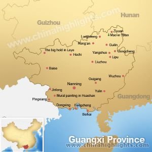 Map of Guangxi