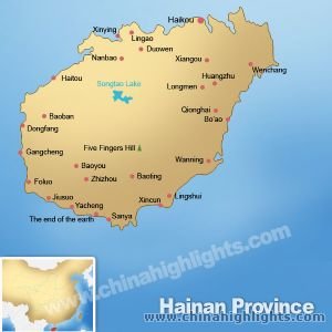 Map of Hainan