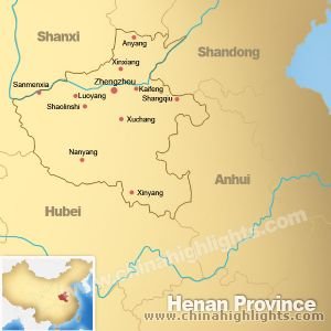 Map of Henan