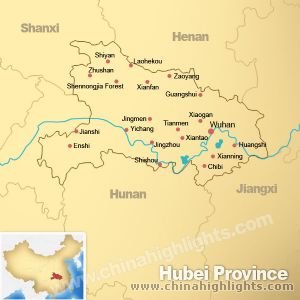 Map of Hubei