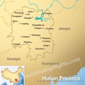 Map of Hunan