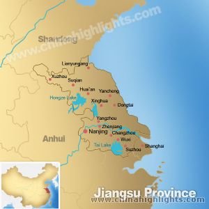 Map of Jiangsu