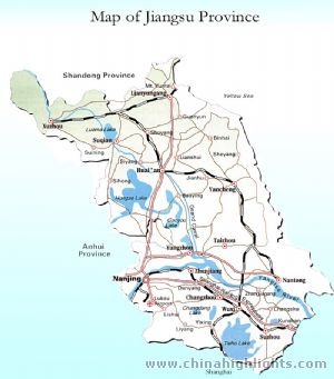 Jiangsu Region Map