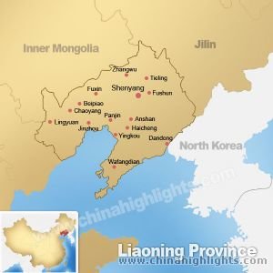 Map of Liaoning
