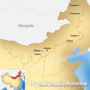 Map of Inner Mogonlia