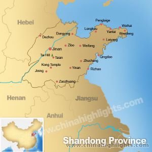 Map of Shandong