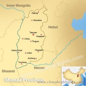 Map of Shanxi