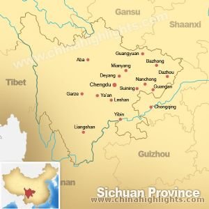 Map of Sichuan