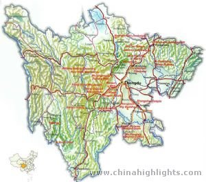 Sichuan Tourist Map