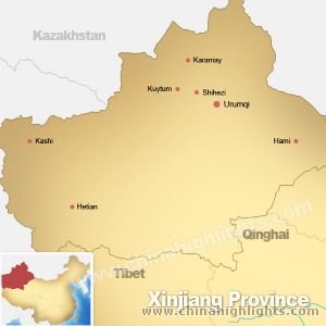 Map of Xinjiang