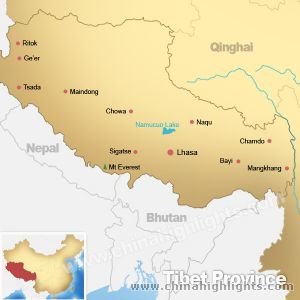Map of Tibet