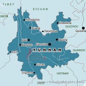 Map of Yunnan