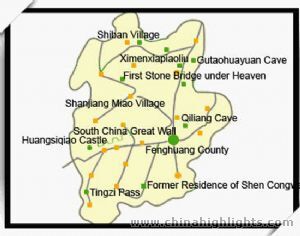 Fenghuang Tourist Map