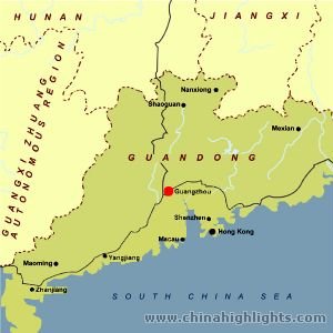 Guangzhou Location in Guangdong
