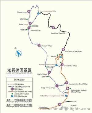 Guilin Longji map