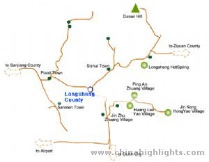 Guilin of Longsheng map