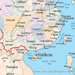 Haikou Location Map