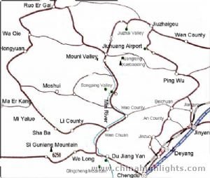 Jiuzhaigou Tourist Map