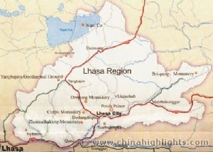 Lhasa Area Map