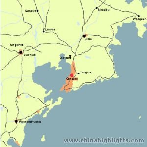 Qingdao Location in Northeast China