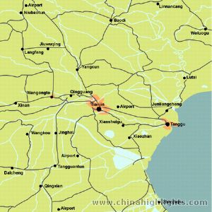 Tianjin in northeast china map