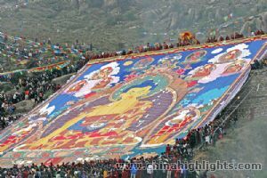 Map of Tibet Shoton Festival Tour