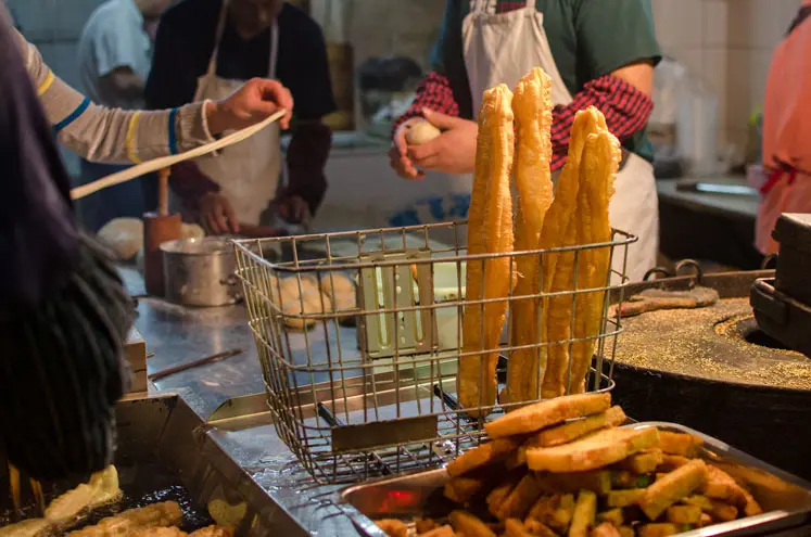 You tiao sold at a local food street